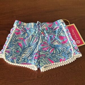 Lilly Pulitzer for Target High Waist Blue and Pink Shorts
